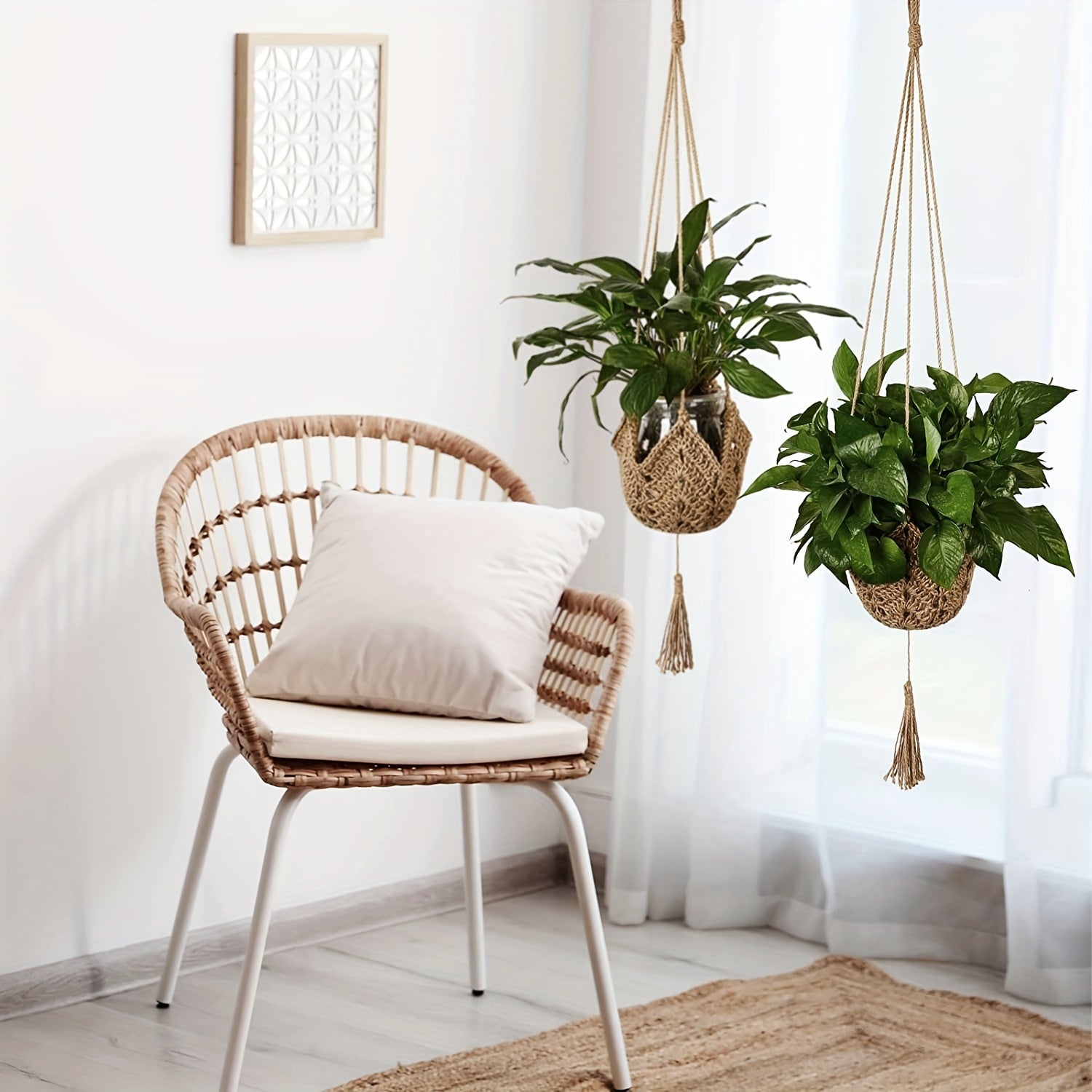 Accessoire en Jute pour Plantes d'Intérieur - Style Bohème